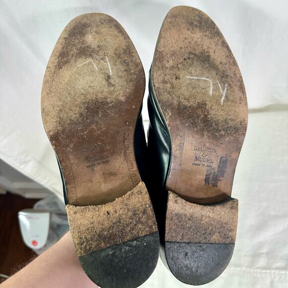 Johnston & Murphy Men's 10M 10 Black Leather Cellini Lace Up Dress Shoes *READ - Picture 5 of 7